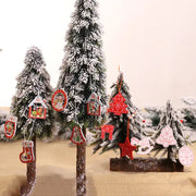 Creative Colorful Wooden Christmas Tree Ornaments Set