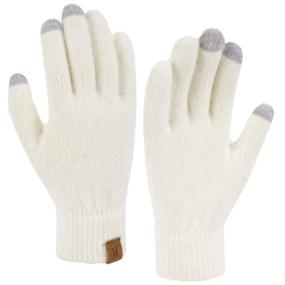 FZ FANTASTIC ZONE Winter Warm Knit Touchscreen Gloves for Women Cold Weather Thermal Texting Working Gloves Womens Gifts