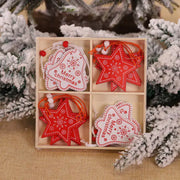 Creative Colorful Wooden Christmas Tree Ornaments Set