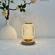 Creative Wooden Atmosphere Lamp with Crystal Accent