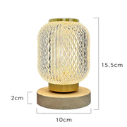 Creative Wooden Atmosphere Lamp with Crystal Accent